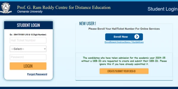 PGRRCDE Student Login